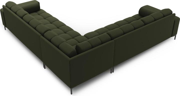 Actual product image Cosmopolitan Design Symmetrical Corner Sofa, "Bali", 6 Seats, Green, 256x256x75 Made in Europe (Corner sofa)