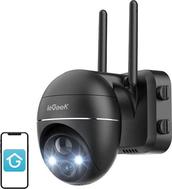 IeGeek 2K Telecamera Wi-Fi Esterno Senza Fili Con Pannello Solare, 360 - Foto 11