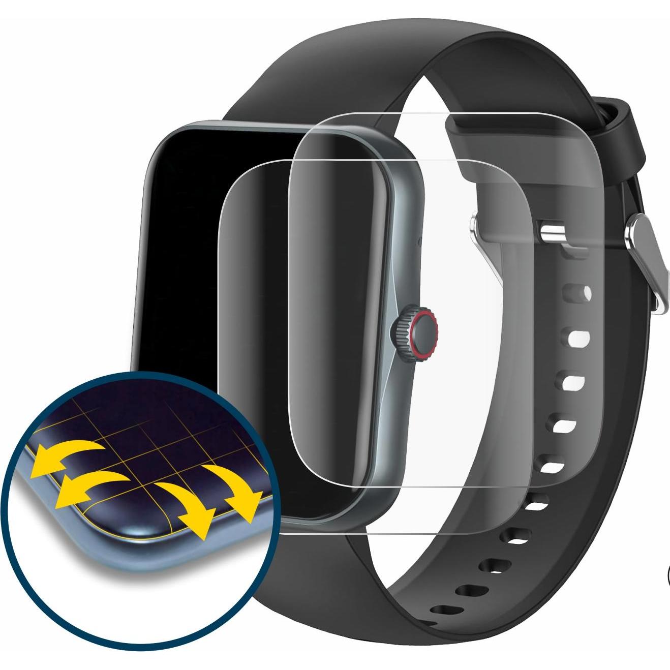 Thumbnail - BROTECT Full-Cover Displayschutz, Smartwatch Schutzfolie, Transparent