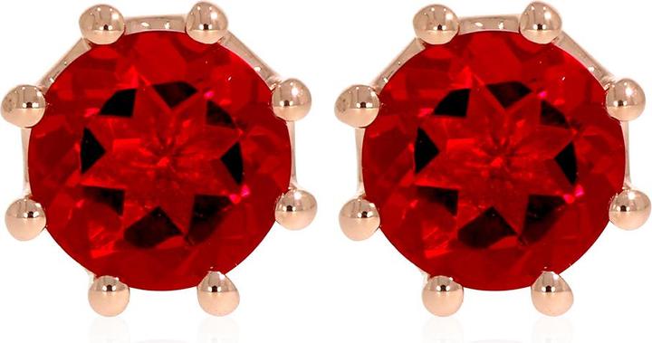 Actual product image Xen Stud earrings with Red HT quartz approx. 3.78 ct. rose gold-plated (925 Sterling silver)