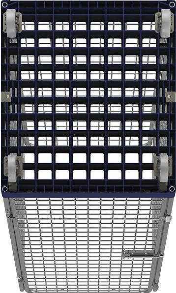 Image du produit kaiserkraft Conteneur en treillis métallique avec plaque roulante en plastique (500 kg)