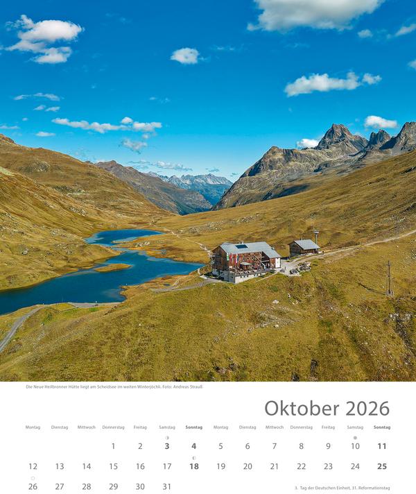 Produktbild Htten unserer Alpen 2026 (30,5 x 38 cm)