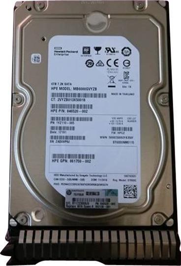 Produktbild HPE HDD 6TB 6G 7.2K LFF SATA MDL (6 TB, 3.5", CMR)