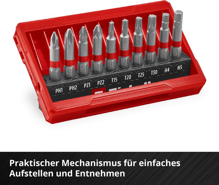 Productafbeelding Einhell Bit Taschenbox 10tlg 118643 Bit-Set TORX, PH, PZ, Innen-Sechskant (Inbus)