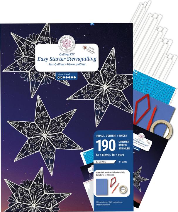 Image du produit Papier+ideen Kit de quilling Easy Starter "Stars