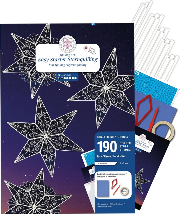 Actual product image Papier+ideen Easy Starter Quilling Set "Stars"