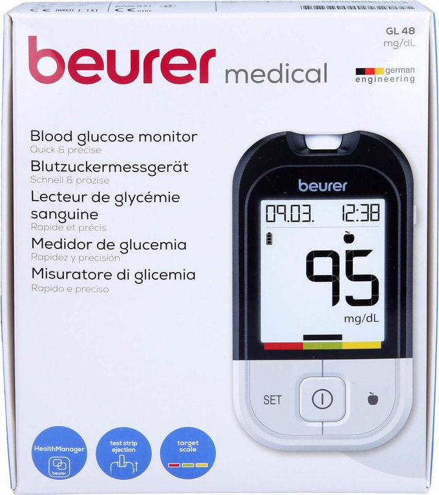 Produktbild Beurer GL 48 mg/dl (Blutzuckermessgerät)