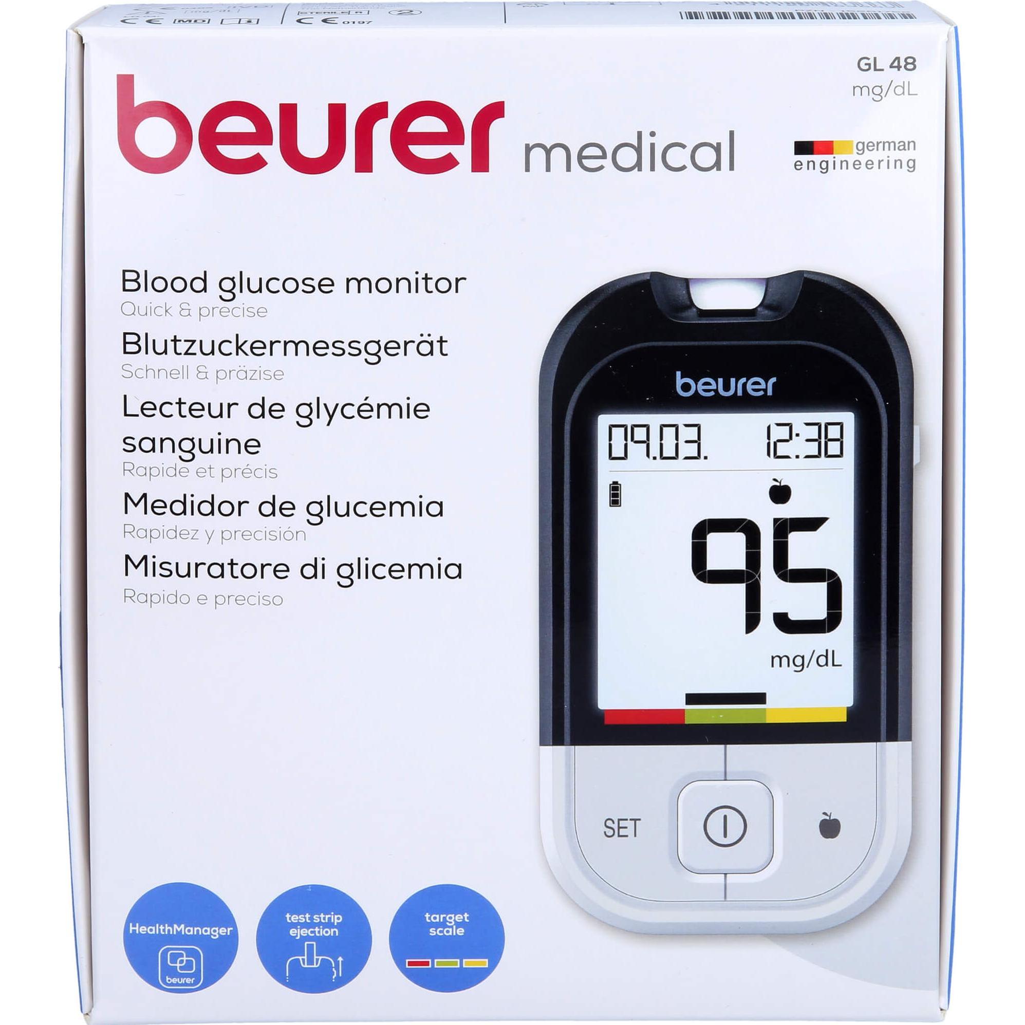 Beurer, Bluttest, GL 48 mg/dl (Blutzuckermessgerät)