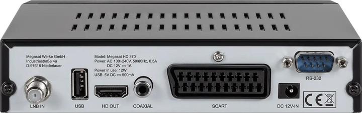Actual product image Megasat HD 370 - Black (DVB-S2, DVB-S)