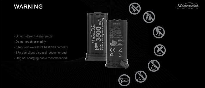 Actual product image Olight Battery Pack 3500 mAh for Allty 2000