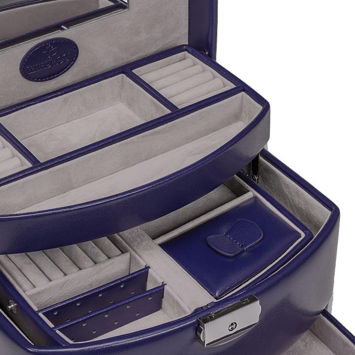 Produktbild Windrose Automatik-Schmuckkoffer Merino Moda dunkelblau