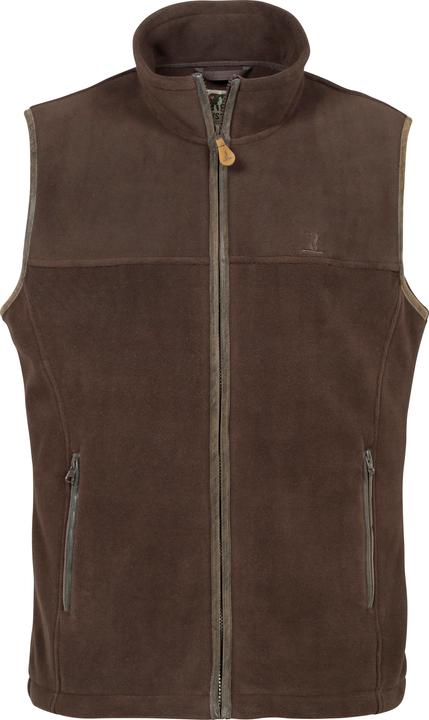 Produktbild Percussion Fleeceweste "Nagano" Herren Jagdweste braun mit Kundstlederdetails (S)