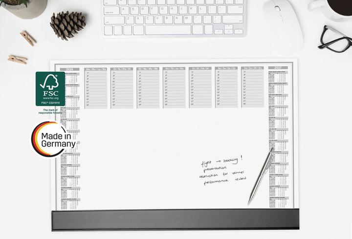 Produktbild Sigel Schreibtischunterlage Office 2026/2027 weiss Papier 59,5 x 41,0 cm, 40 Blatt
