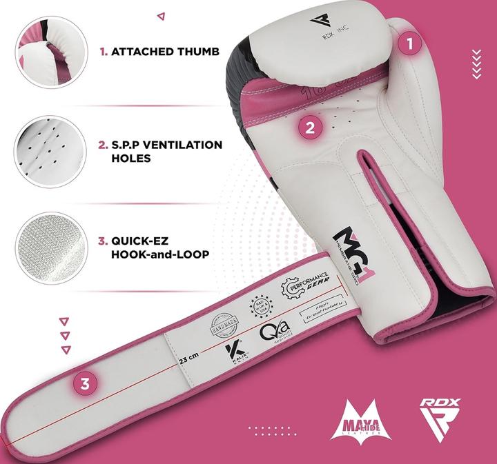 Image du produit Rdx Gant De Boxe Bgr-F7 Rose (10 OZ, Taille unique)