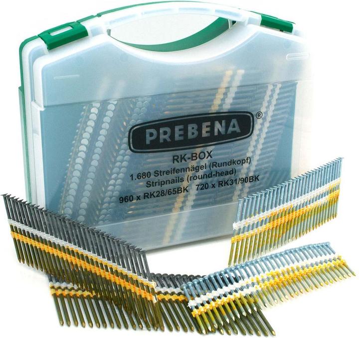 Actual product image Prebena Round head strip nails Type