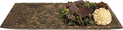 Actual product image Bekos Handmade coconut palm wood decorative bowl rectangular