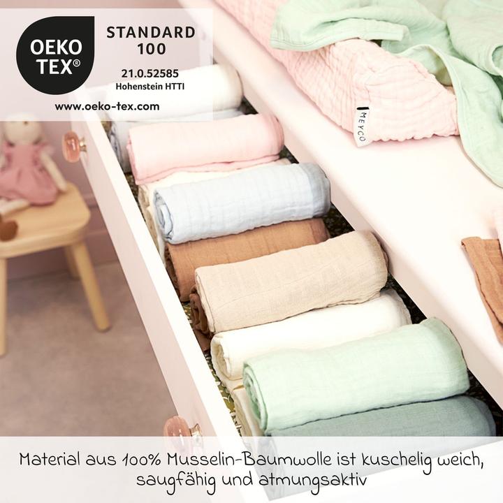 Productafbeelding Meyco pre-washed musselin mullwindeln (70 cm, 70 cm)