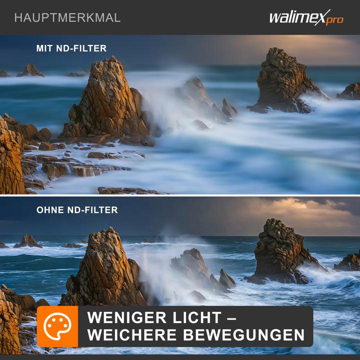 Immagine prodotto Walimex pro pro ND fader ND2 - ND400 bonificato e temperato 86 mm (86 mm, Filtri grigi, 86 mm)