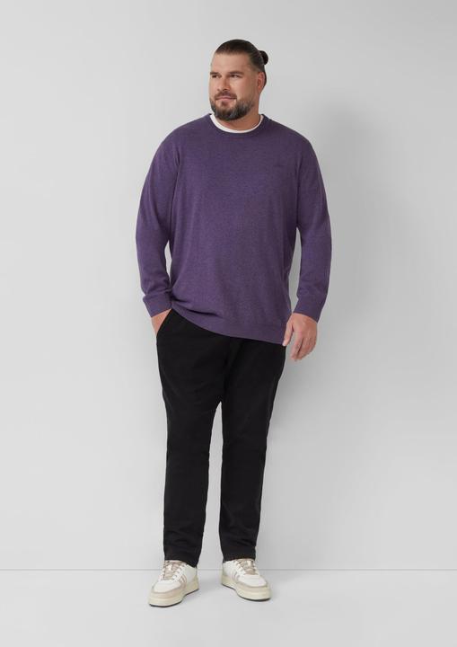 Image du produit s.Oliver Strickpullover Baumwollpullover mit Logo-Stickerei (3XL)