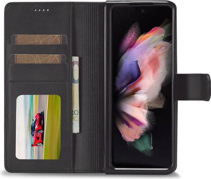 Actual product image Cover-Discount Galaxy Z Fold4 5G - Leather case cover black (Samsung Galaxy Z Fold4)
