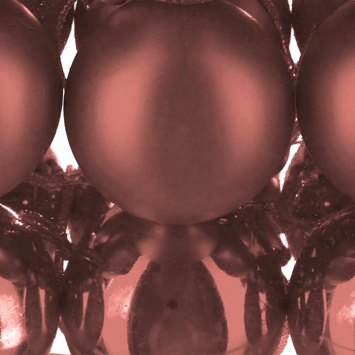 Produktbild Relaxdays - Weihnachtskugeln 100er Set, Braun/ Silber, 7 x 6 cm (100 x)