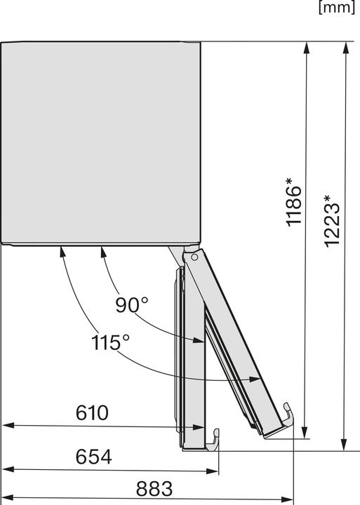 Image du produit Miele Combiné réfrigérateur/congélateur KFN 4795 AD (371 l)