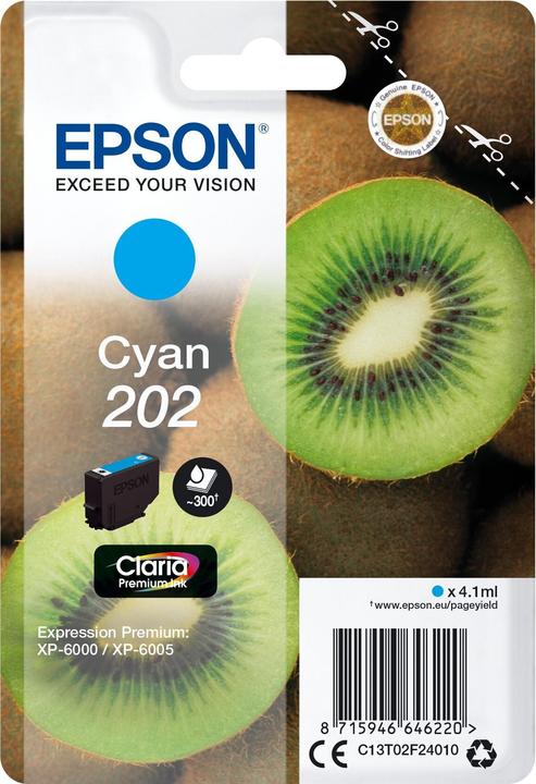 Actual product image Epson 202 Claria Premium (C)