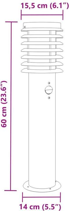 Image du produit vidaXL Stehleuchte aussen (E27, IP44)