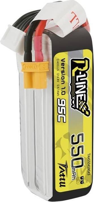 Produktbild Tattu Akumulator R-Line 550mAh 14.8V 95C 4S1P (14.80 V, 550 mAh)