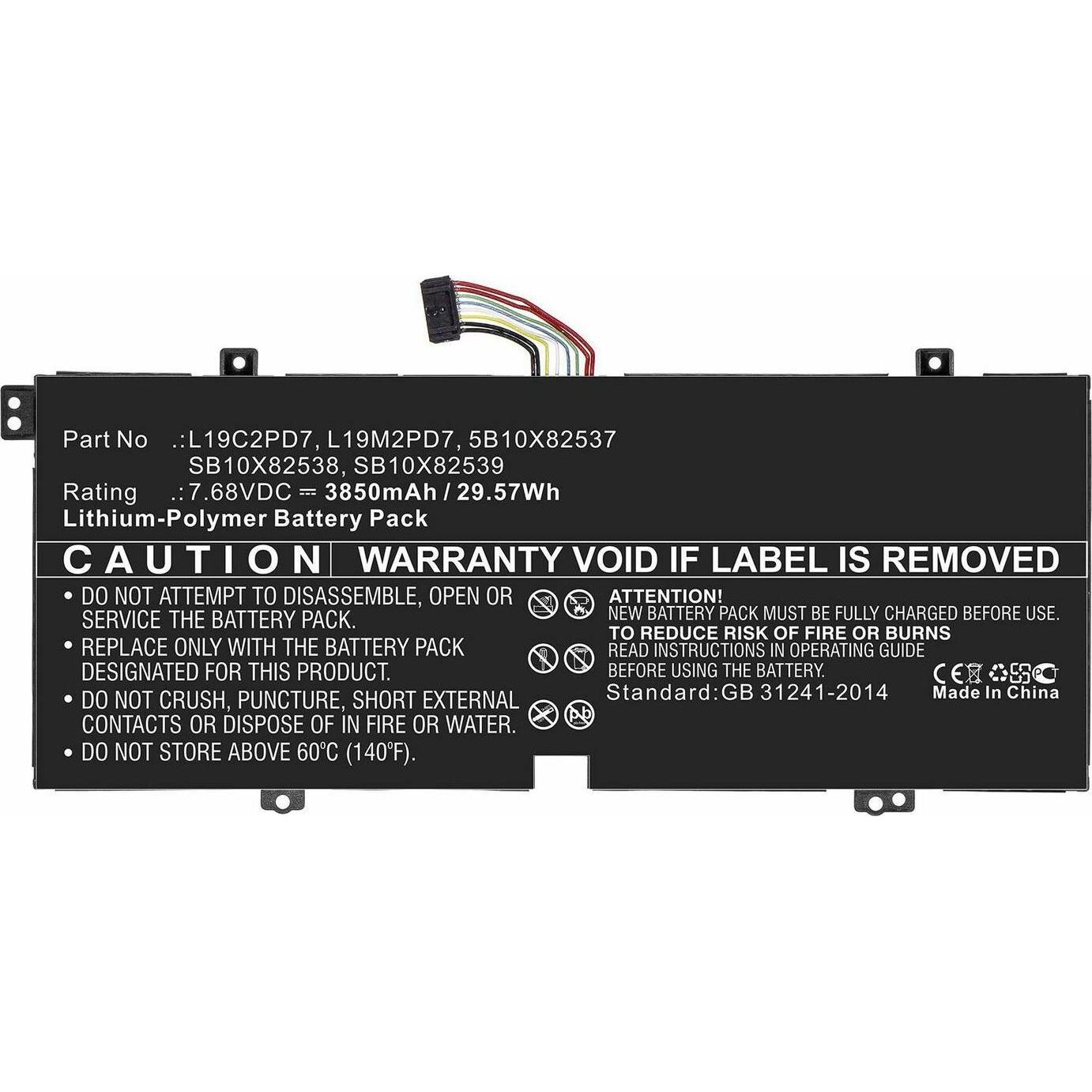 CoreParts Laptop Battery for Lenovo (3850 mAh), Notebook Akku, Schwarz