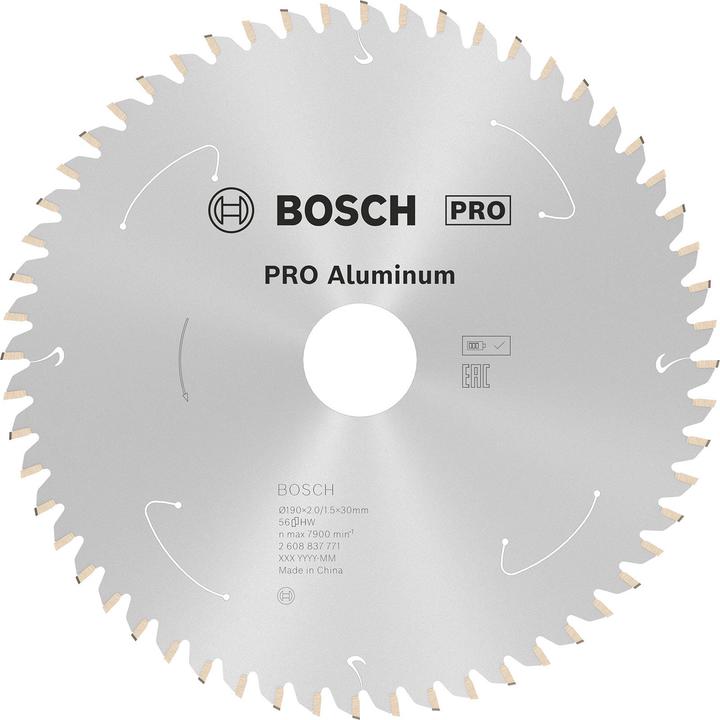 Actual product image Bosch Professional Zubehör PRO Aluminium cordless circular saw blade, 190 x 2 x 30 mm