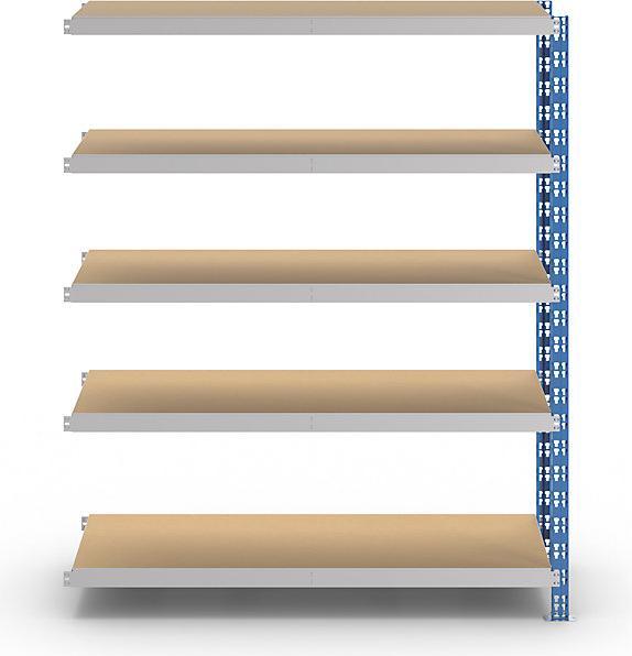 Actual product image eurokraft basic Wide span boltless shelf unit with chipboard shelves, depth 500 mm, extension