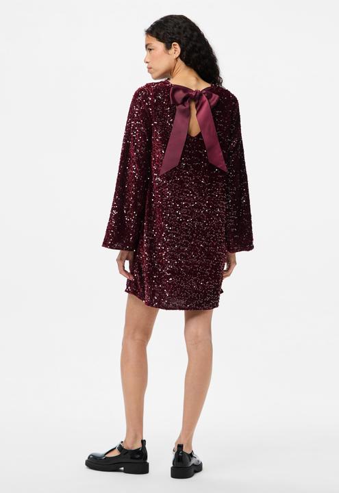 Actual product image Pieces Pckam Ls Deep Back Bow Dress Jrs Noos Bc (L)