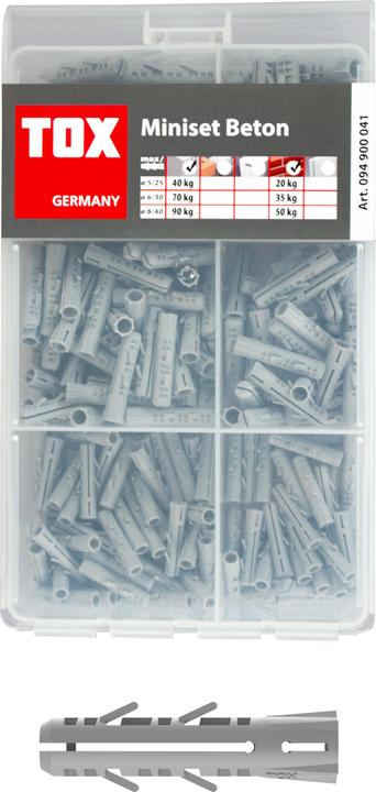 Actual product image Tox Standard-Sortiment Miniset Beton (245 pcs.)