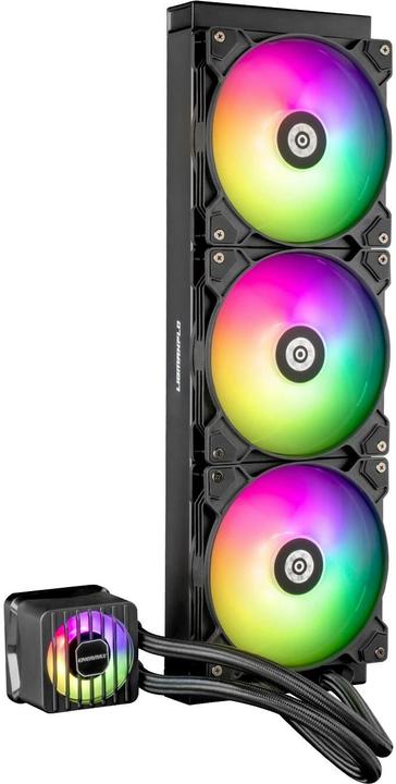 Actual product image Enermax LIQMAXFLO 420mm CPU AIO liquid cooler - Xtreme double chamber pump - VRM water block ARGB