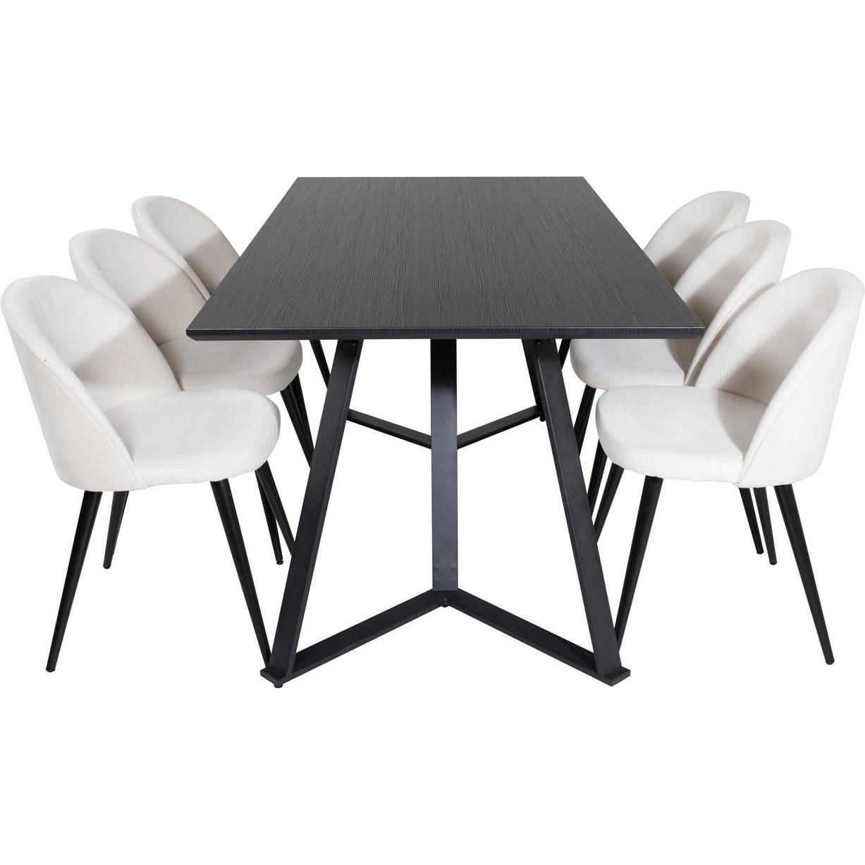Thumbnail - Ebuy24, Esstisch, Essgruppe Marina 23 (7-teilig) (90 x 180 x 75 cm)