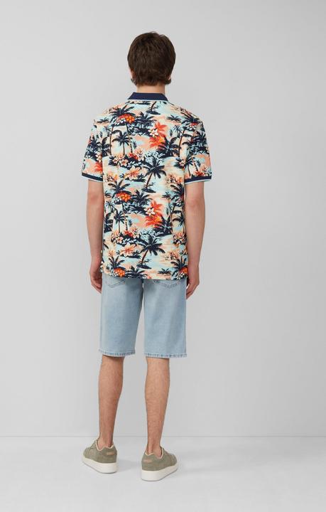 Immagine prodotto S.Oliver Polo-Shirt Poloshirt aus Baumwolle mit All-over-Print (L)