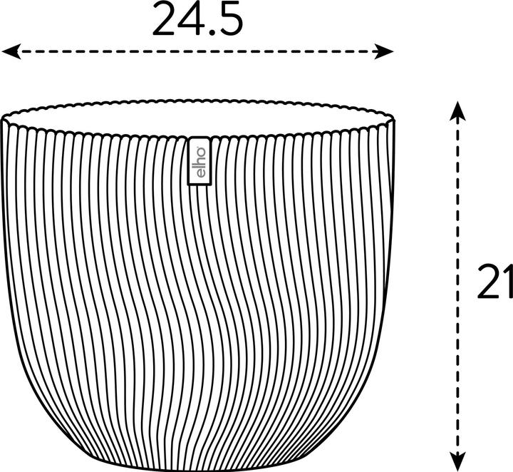 Produktbild Elho Pflanzentopf Sereh Rund 25 cm Grün (25 x 21 cm)