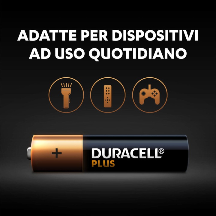 Productafbeelding Duracell Batterij Plus NIEUW -AAA MN2400/LR03 Micro (8 Pcs., AAA)