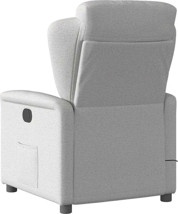 Immagine prodotto vidaXL Poltrona massaggiante elettrica in tessuto grigio nuvola