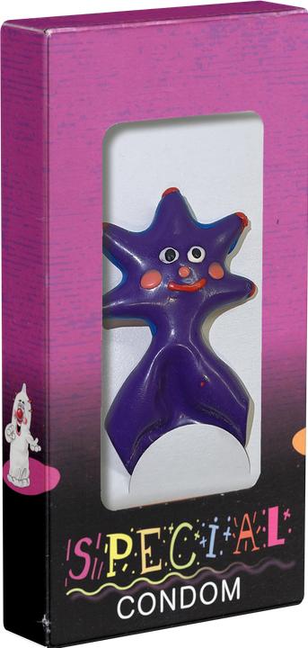 Immagine prodotto Erco Scherzkondom Stern XL – handbemaltes Nacht-Motiv, kreativer Gag für fantasievolle Partys (1 pz.)