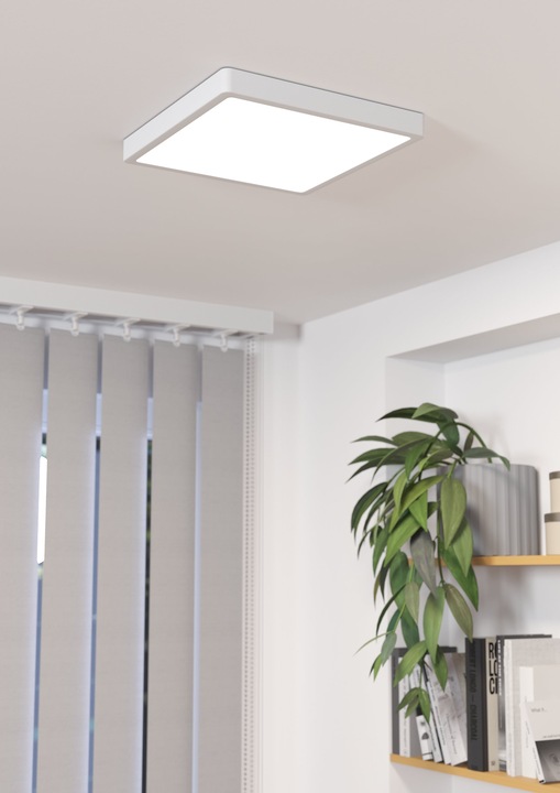 Actual product image EGLO LED ceiling light Fueva 5, L x W 28.5 cm, 1 flame surface mounted light, bathroom ceiling lamp (2400 lm)