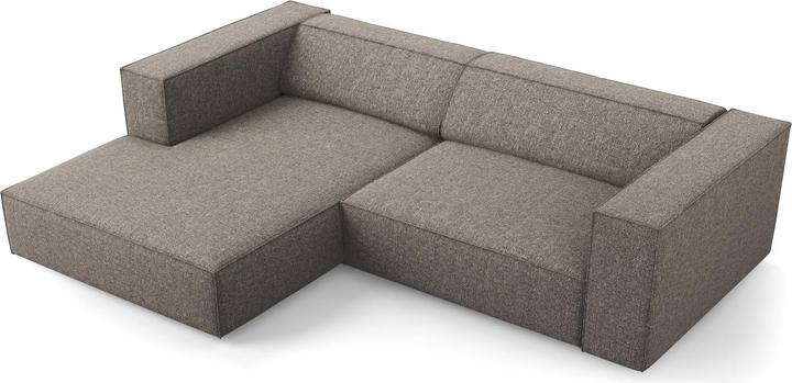 Actual product image Cosmopolitan Design Left Corner Sofa, "Arendal", 3 Seats, Grey, 224x166x70 Made in Europe (Corner sofa)