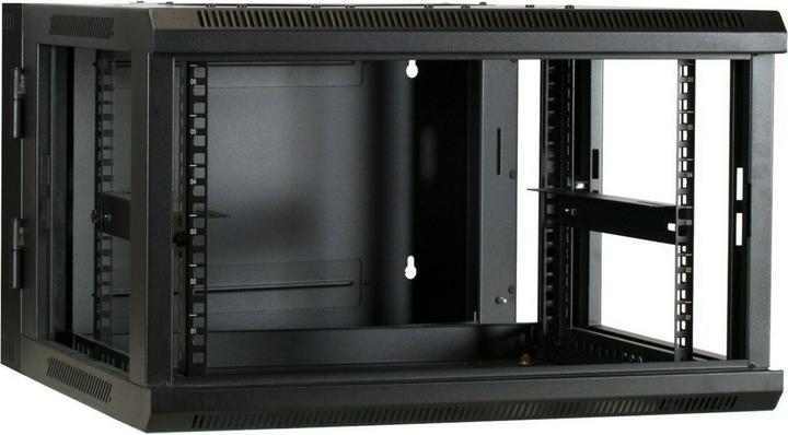 Produktbild Dsit 6 HE Serverschrank, wendbares Wandgehäuse mit Glastür (BxTxH) 600 x 600 x 368mm (6 HE)