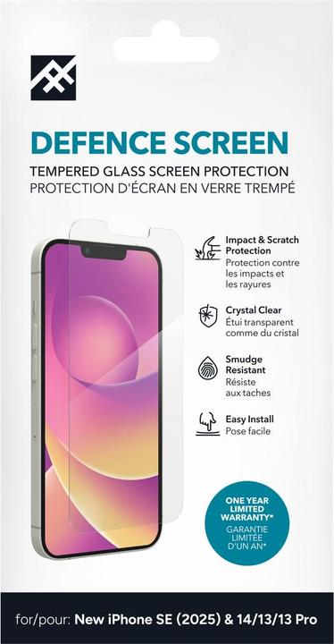 Actual product image Zagg iFrogz Defence - Screen protector for mobile phone - glass - for Apple iPhone 13, 13 Pro (1 pcs., Apple iPhone 13, Apple iPhone 13 Pro, Apple iPhone 14)