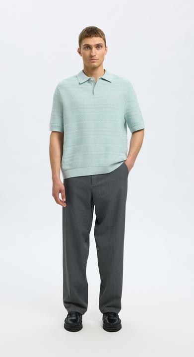 Actual product image Selected Textured Polohemd aus Strick (XL)