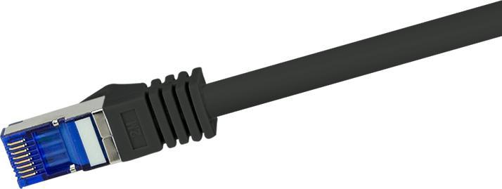 Actual product image LogiLink Patch cable Ultraflex, Cat.6A, S/FTP, 1.0 m, black (S/FTP, CAT6a, 1 m)
