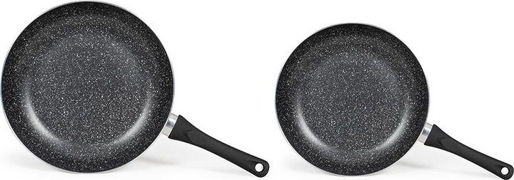 Actual product image Livoo Set of 2 stone-finish frypans (24 cm, Pan set + pot set, Aluminium)