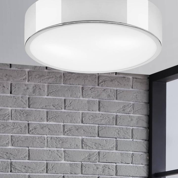 Actual product image Lamkur Kimban metal ceiling light, Ø 36 cm, chrome (E27)