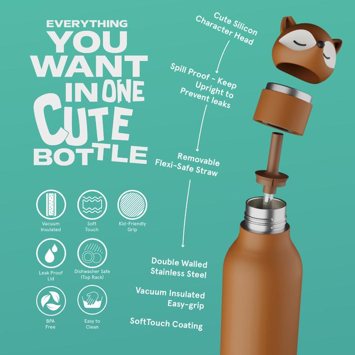 Actual product image Asobu Trinkflasche Bestie Bottle, Fuchs Sora (0.46 l)